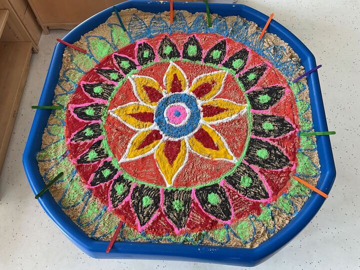 Traditional and Colourful Rangoli Pattern 