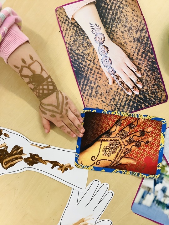 Mehndi art as part of Indian cultural activities